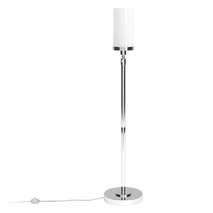 Hudson & Canal - Frieda 66in Tall Floor Lamp with Glass Shade in Polished Nickel/White Milk - FL1085 veiw 3