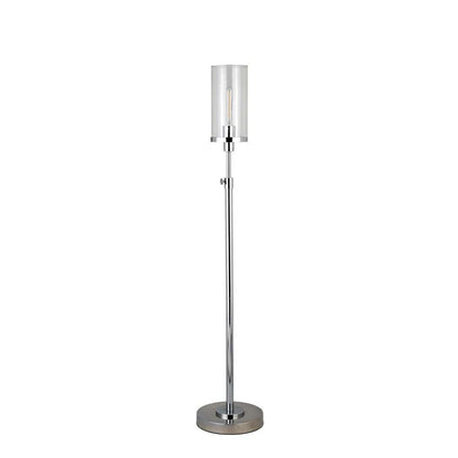 Hudson & Canal - Frieda 66in Tall Floor Lamp with Glass Shade in Polished Nickel/Clear - FL0457 veiw 4