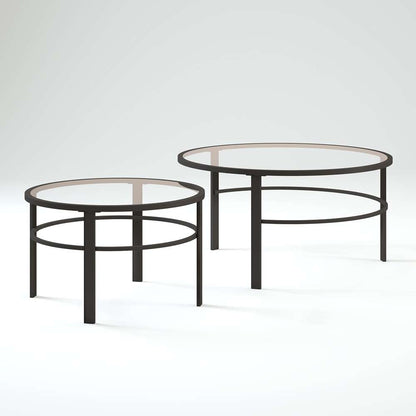 Hudson & Canal - Gaia Round Nested Coffee Table in Blackened Bronze - CT0051 veiw 4