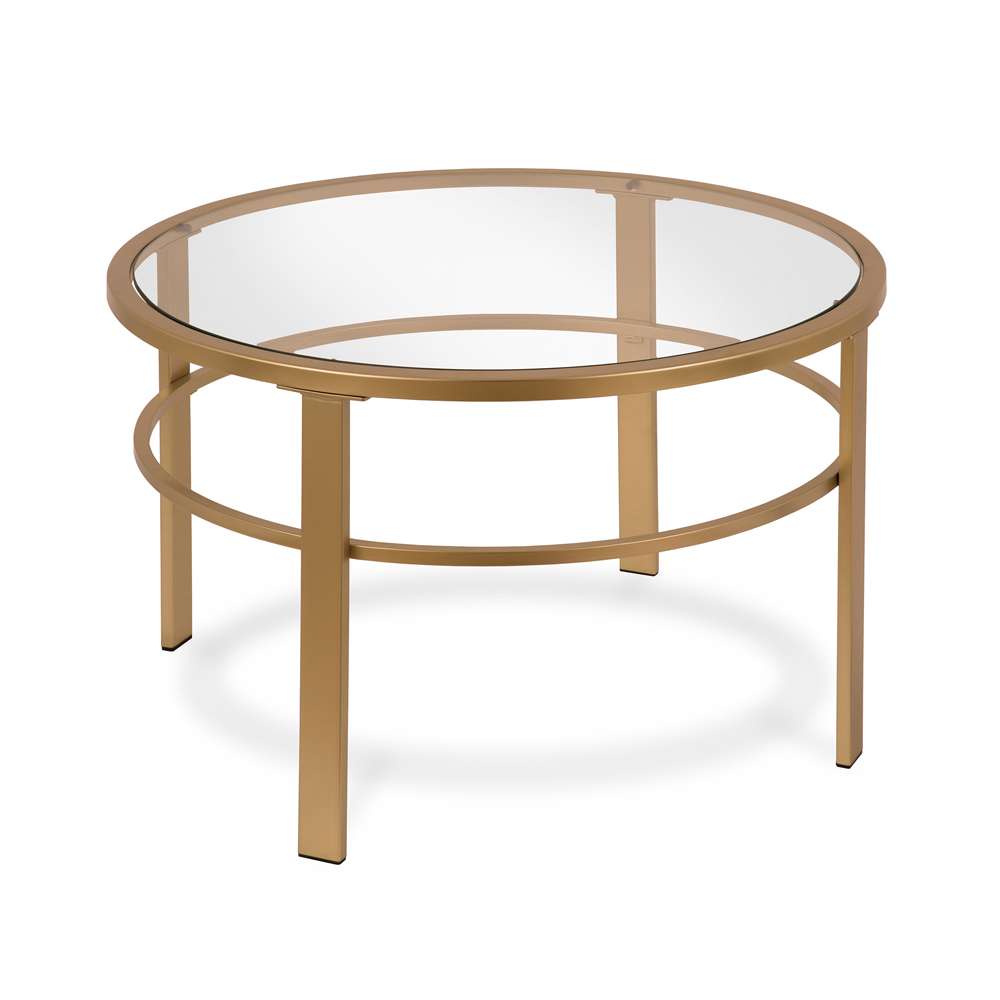Hudson & Canal - Gaia Round Nested Coffee Table in Brass - CT0052 veiw 4