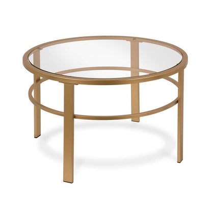 Hudson & Canal - Gaia Round Nested Coffee Table in Brass - CT0052 veiw 4