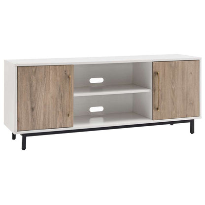 Hudson & Canal - Julian Rectangular TV Stand for TVs up to 65in in White/Antiqued Gray Oak - TV1680 veiw 1