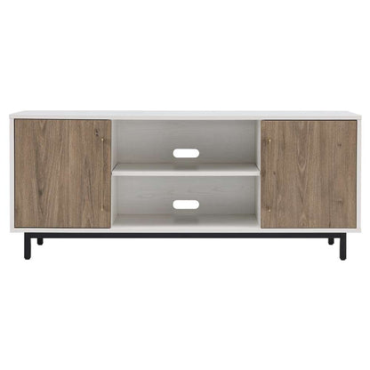 Hudson & Canal - Julian Rectangular TV Stand for TVs up to 65in in White/Antiqued Gray Oak - TV1680 veiw 3
