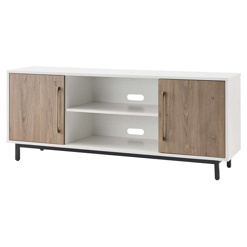 Hudson & Canal - Julian Rectangular TV Stand for TVs up to 65in in White/Antiqued Gray Oak - TV1680 veiw 4