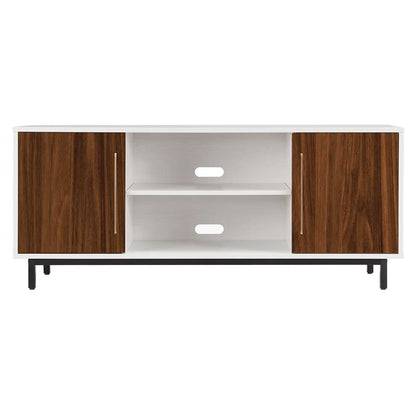 Hudson & Canal - Julian Rectangular TV Stand for TVs up to 65in in White/Walnut - TV1681 veiw 3