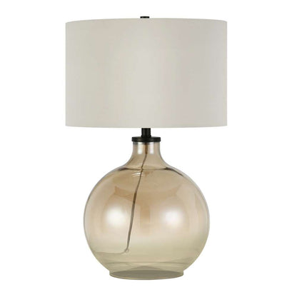 Hudson & Canal - Laelia 24.75in Tall Table Lamp with Fabric Shade in Gold Luster Glass/White - TL0016 veiw 3