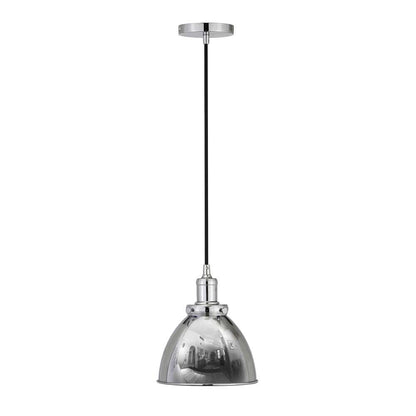 Hudson & Canal - Madison 8in Wide Pendant with Metal Shade in Polished Nickel/Polished Nickel - PD0352 veiw 1