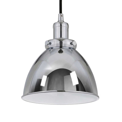 Hudson & Canal - Madison 8in Wide Pendant with Metal Shade in Polished Nickel/Polished Nickel - PD0352 veiw 3