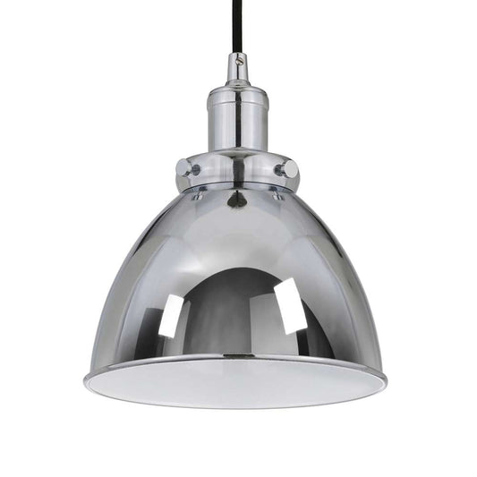 Hudson & Canal - Madison 8in Wide Pendant with Metal Shade in Polished Nickel/Polished Nickel - PD0352 veiw 3