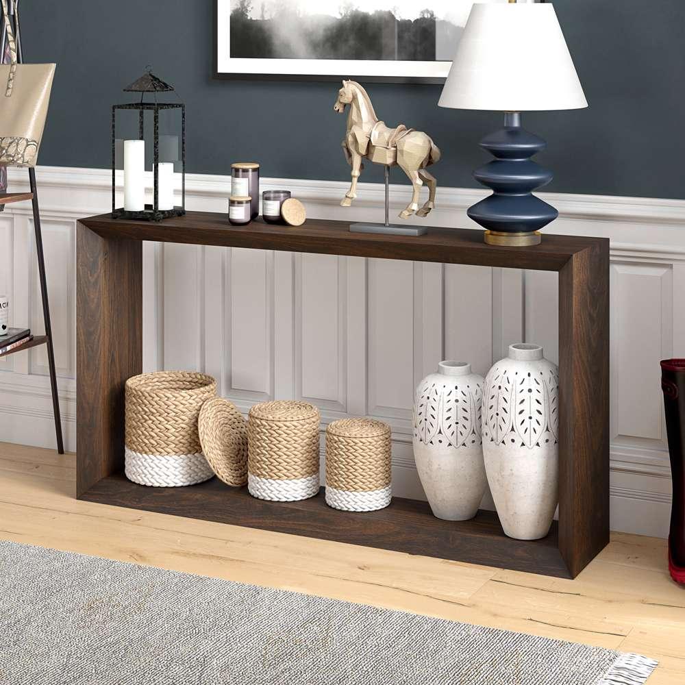 Hudson & Canal - Osmond 55in Wide Rectangular Console Table in Alder Brown - AT1947 veiw 2