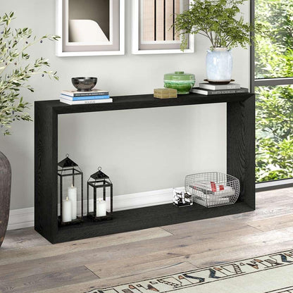 Hudson & Canal - Osmond 55in Wide Rectangular Console Table in Black Grain - AT1944 veiw 2