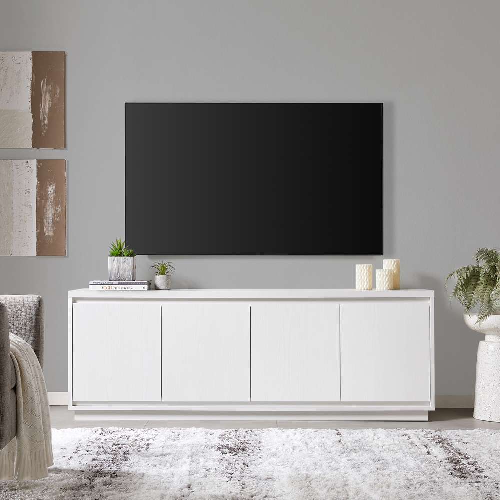 Hudson & Canal - Presque Rectangular TV Stand for TVs up to 75in in White - TV1856 veiw 2