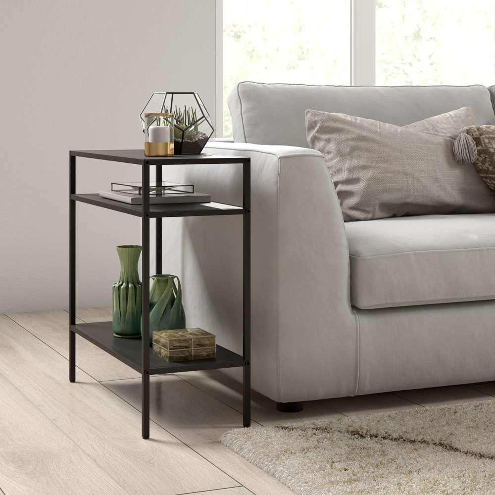Hudson & Canal - Ricardo 24in Wide Rectangular Side Table in Blackened Bronze - ST0513 veiw 2