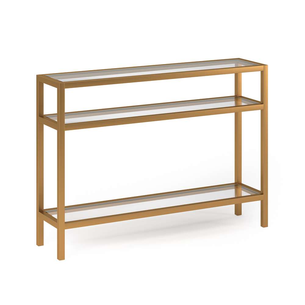 Hudson & Canal - Sivil 42in Wide Rectangular Console Table in Brass - AT0163 veiw 1