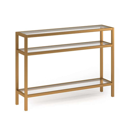 Hudson & Canal - Sivil 42in Wide Rectangular Console Table in Brass - AT0163 veiw 1