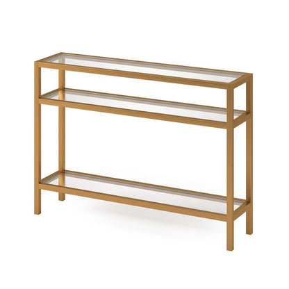 Hudson & Canal - Sivil 42in Wide Rectangular Console Table in Brass - AT0163 veiw 4