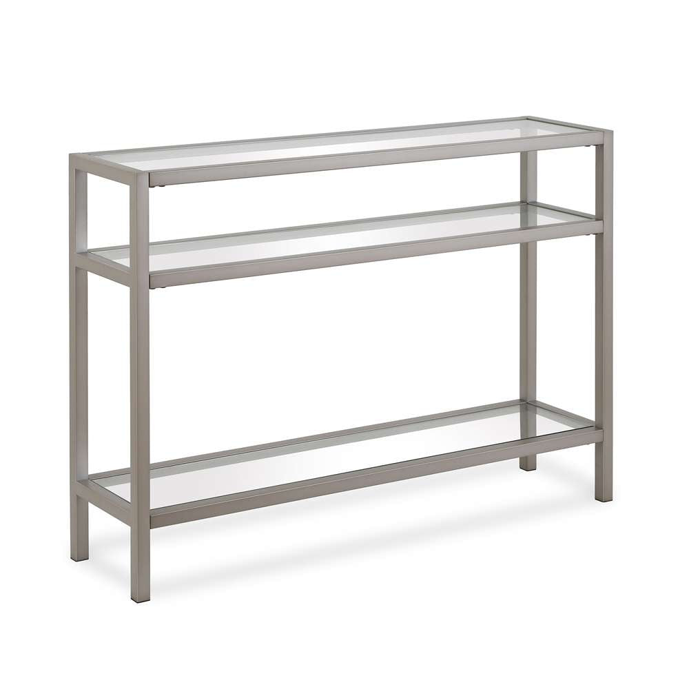 Hudson & Canal - Sivil 42in Wide Rectangular Console Table in Satin Nickel - AT0173 veiw 1