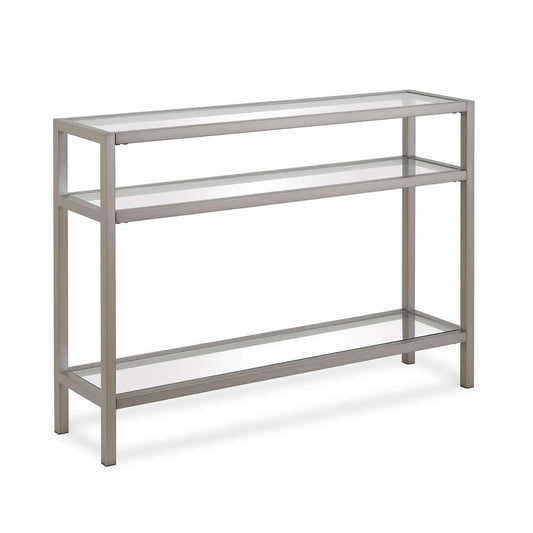 Hudson & Canal - Sivil 42in Wide Rectangular Console Table in Satin Nickel - AT0173 veiw 1