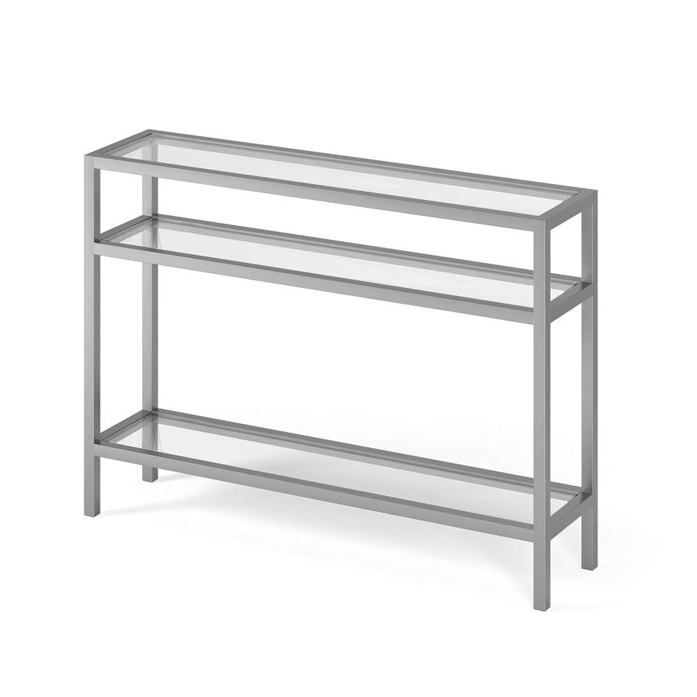 Hudson & Canal - Sivil 42in Wide Rectangular Console Table in Satin Nickel - AT0173 veiw 4
