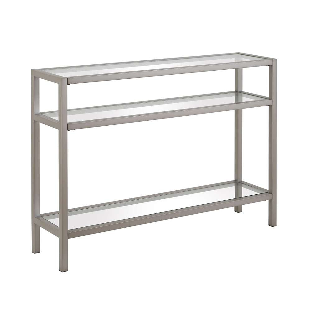 Hudson & Canal - Sivil 42in Wide Rectangular Console Table in Satin Nickel - AT0173 veiw 5