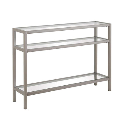 Hudson & Canal - Sivil 42in Wide Rectangular Console Table in Satin Nickel - AT0173 veiw 5