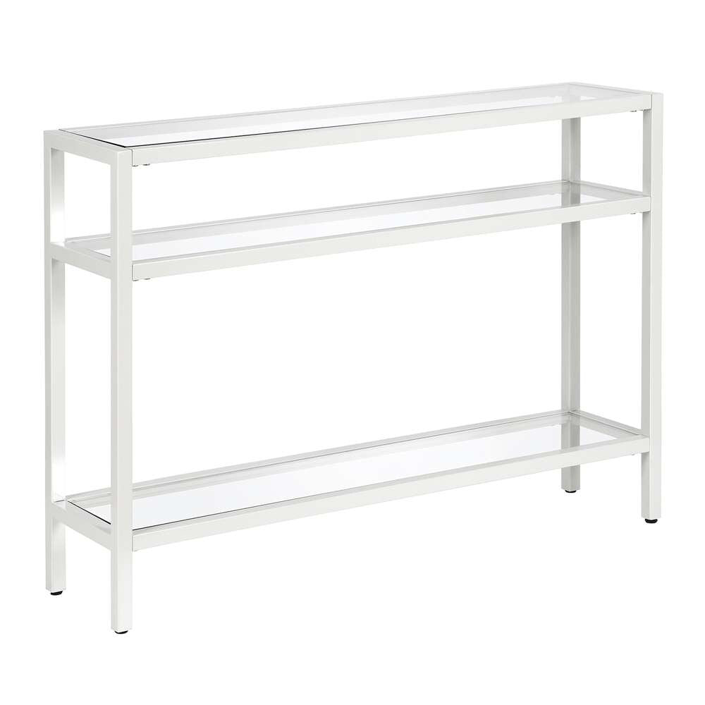 Hudson & Canal - Sivil 42in Wide Rectangular Console Table in White - AT0434 veiw 1