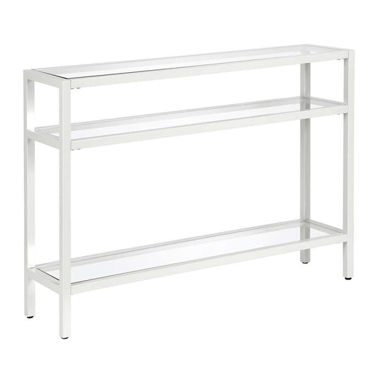 Hudson & Canal - Sivil 42in Wide Rectangular Console Table in White - AT0434 veiw 1