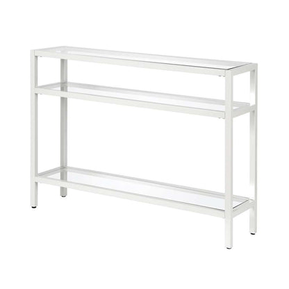 Hudson & Canal - Sivil 42in Wide Rectangular Console Table in White - AT0434 veiw 4