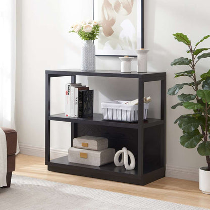 Hudson & Canal - Thalia 33in Tall Rectangular Bookcase in Black - BK1269 veiw 2