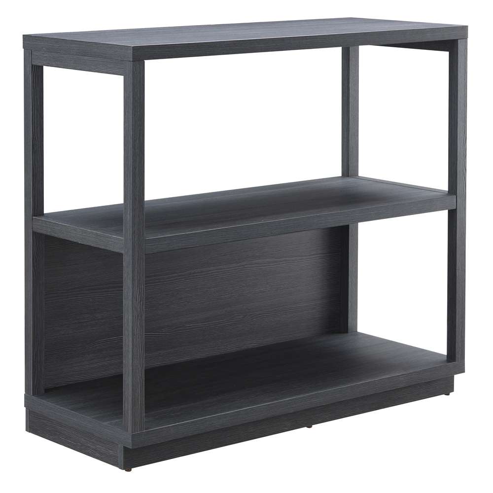 Hudson & Canal - Thalia 33in Tall Rectangular Bookcase in Charcoal Gray - BK1270 veiw 1