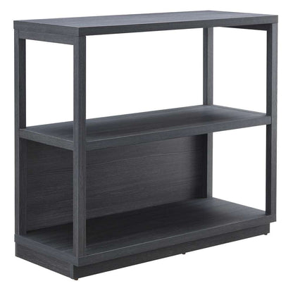 Hudson & Canal - Thalia 33in Tall Rectangular Bookcase in Charcoal Gray - BK1270 veiw 1