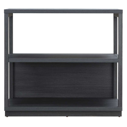 Hudson & Canal - Thalia 33in Tall Rectangular Bookcase in Charcoal Gray - BK1270 veiw 3