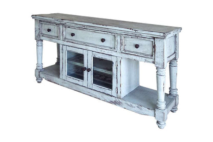 IFD - Aruba 70in TV Stand, w/3 Drawers & 2 Doors, in Sky Blue Finish - IFD7333STN70BL veiw 1