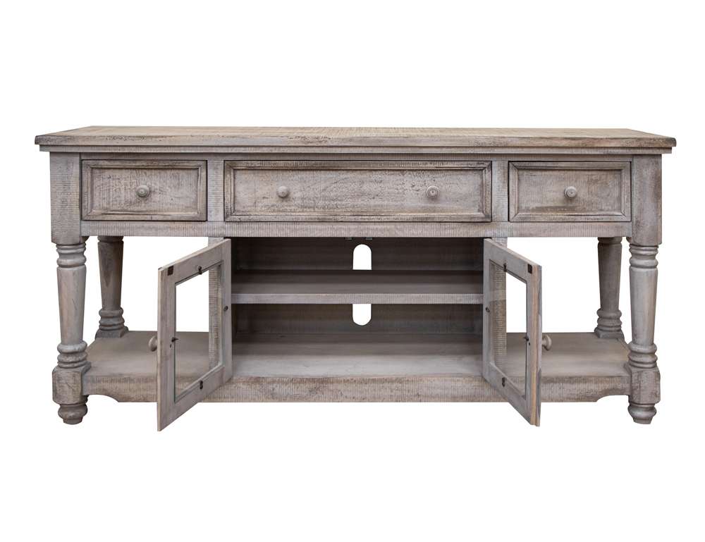 IFD - Aruba 70 TV Stand, w/3 Drawers & 2 Doors, in White Sea Finish - IFD7333STN70WS veiw 1