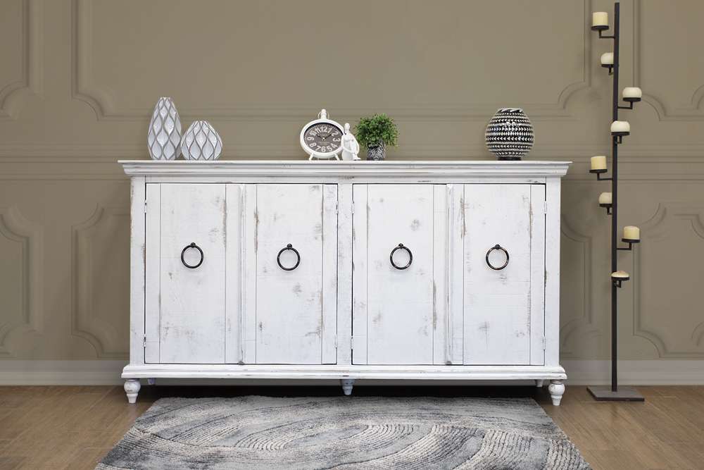 IFD - Capri Console w/4 Doors, White Finish - IFD990CONS-W veiw 2