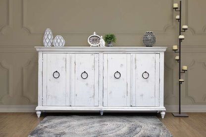 IFD - Capri Console w/4 Doors, White Finish - IFD990CONS-W veiw 2