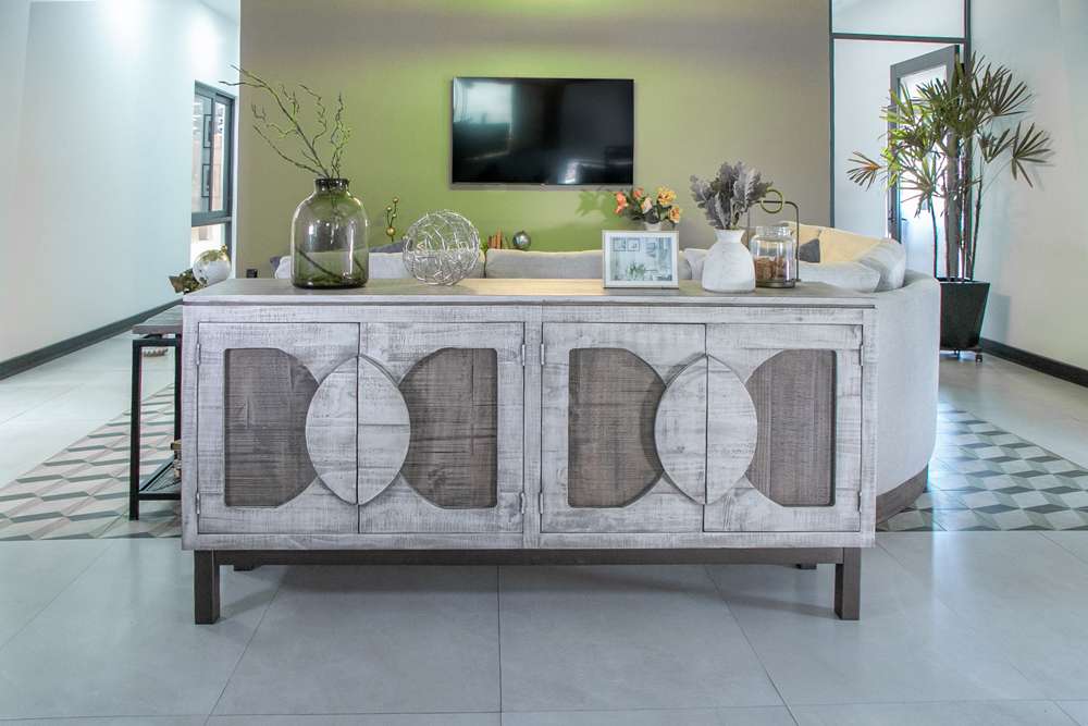 IFD - Cosala 4 Doors, Console w/ White Finish - IFD8081CNSWT veiw 2