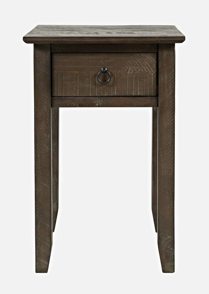 Jofran - Devon Farmhouse Distressed Pine End Table, Barnwood Brown - 20-EC1700 veiw 1