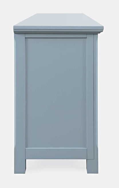 Jofran - Isabella 54in Luxury Mirrored Accent Storage Cabinet, Blue - 2252-54KD veiw 3