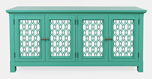 Jofran - Isabella 69in Luxury Mirrored Sideboard Storage Cabinet, Aqua - 2253-69KD veiw 1