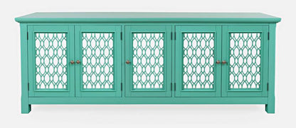 Jofran - Isabella 86in Luxury Mirrored Sideboard Storage Cabinet, Aqua - 2253-86KD veiw 1