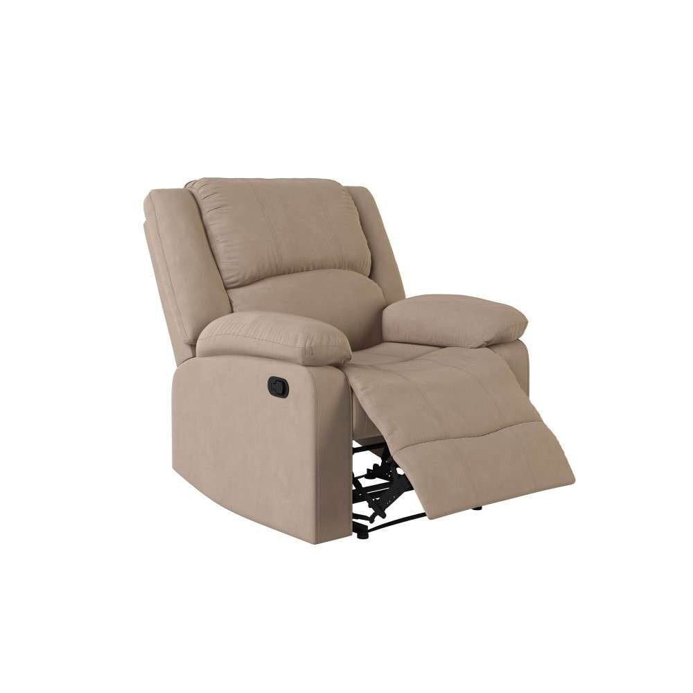 Relax A Lounger - Phyllis Microfiber Manual Recliner, Beige by Lifestyle Solutions - RR-PRK1CM2022 veiw 1
