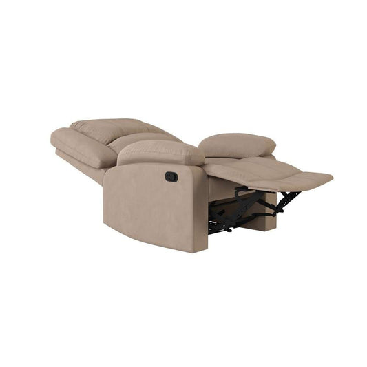 Relax A Lounger - Phyllis Microfiber Manual Recliner, Beige by Lifestyle Solutions - RR-PRK1CM2022 veiw 2
