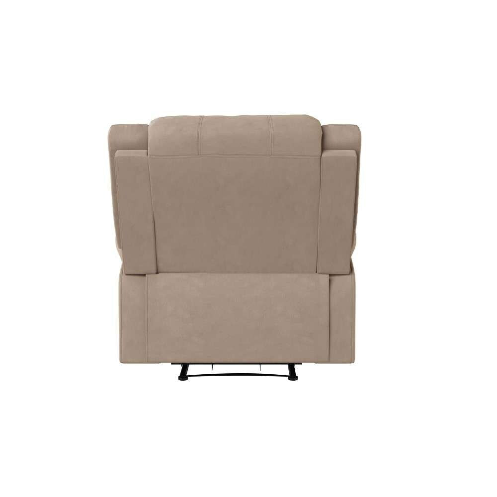 Relax A Lounger - Phyllis Microfiber Manual Recliner, Beige by Lifestyle Solutions - RR-PRK1CM2022 veiw 3