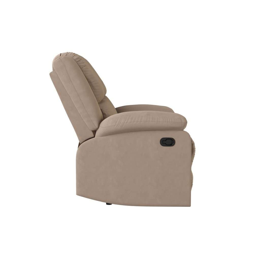 Relax A Lounger - Phyllis Microfiber Manual Recliner, Beige by Lifestyle Solutions - RR-PRK1CM2022 veiw 4