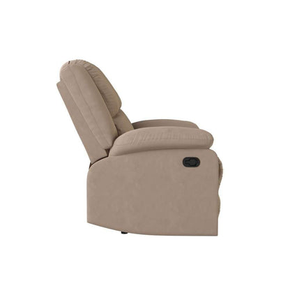 Relax A Lounger - Phyllis Microfiber Manual Recliner, Beige by Lifestyle Solutions - RR-PRK1CM2022 veiw 4