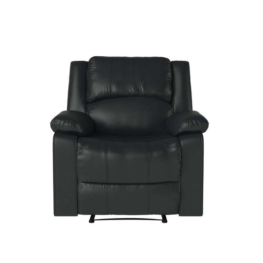 Relax A Lounger - Phyllis Faux Leather Manual Recliner, Black by Lifestyle Solutions - RR-PRK1CP3001 veiw 1