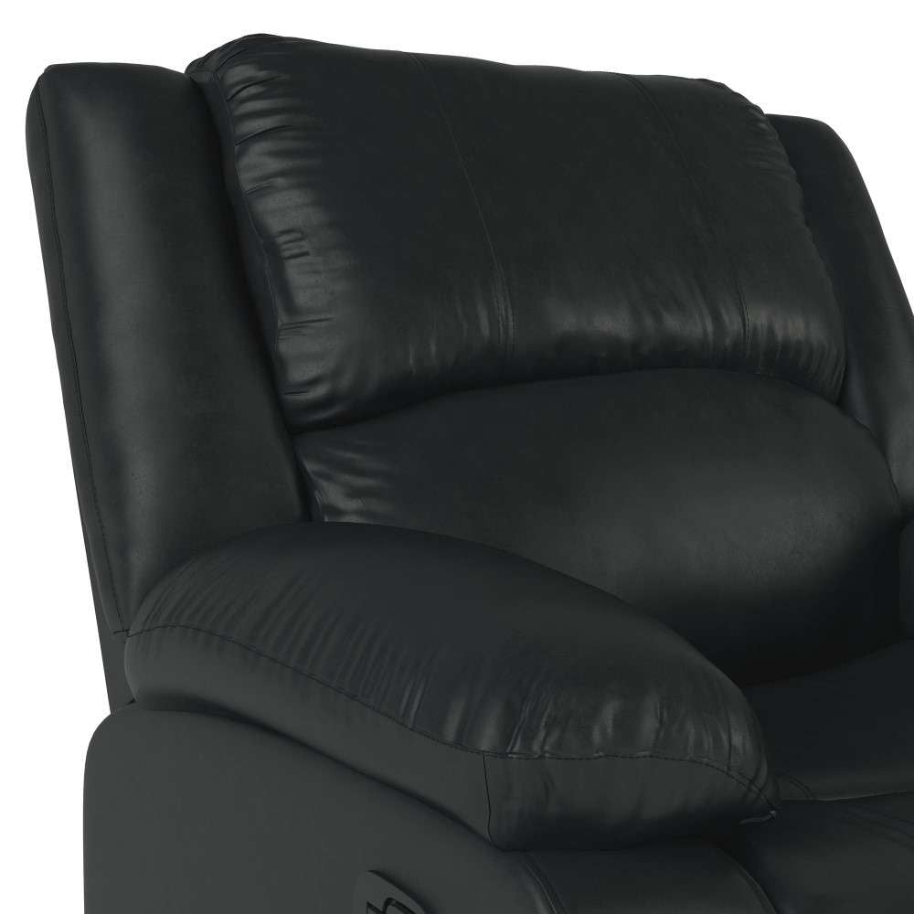Relax A Lounger - Phyllis Faux Leather Manual Recliner, Black by Lifestyle Solutions - RR-PRK1CP3001 veiw 2