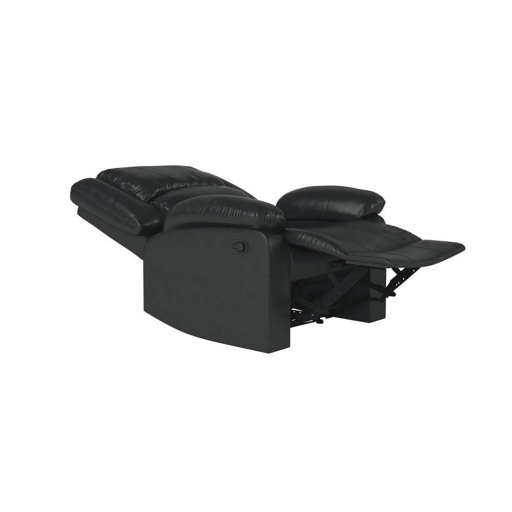 Relax A Lounger - Phyllis Faux Leather Manual Recliner, Black by Lifestyle Solutions - RR-PRK1CP3001 veiw 4