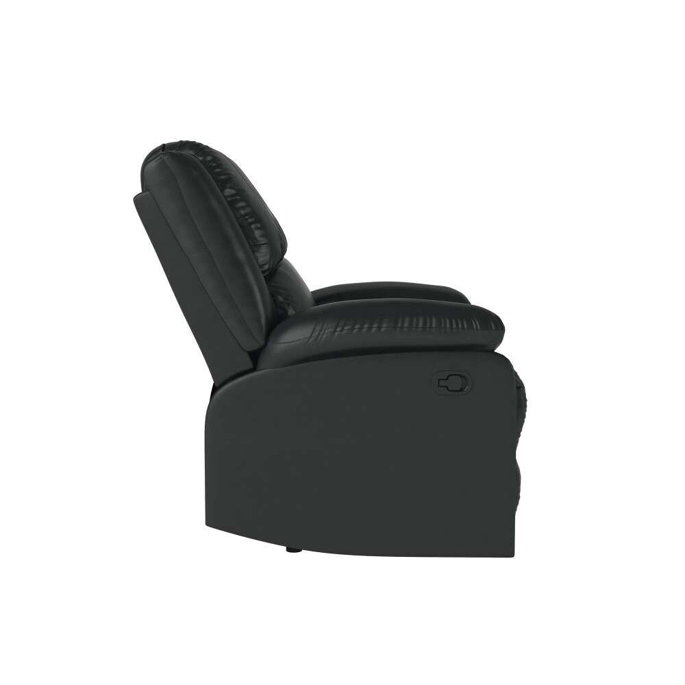 Relax A Lounger - Phyllis Faux Leather Manual Recliner, Black by Lifestyle Solutions - RR-PRK1CP3001 veiw 7
